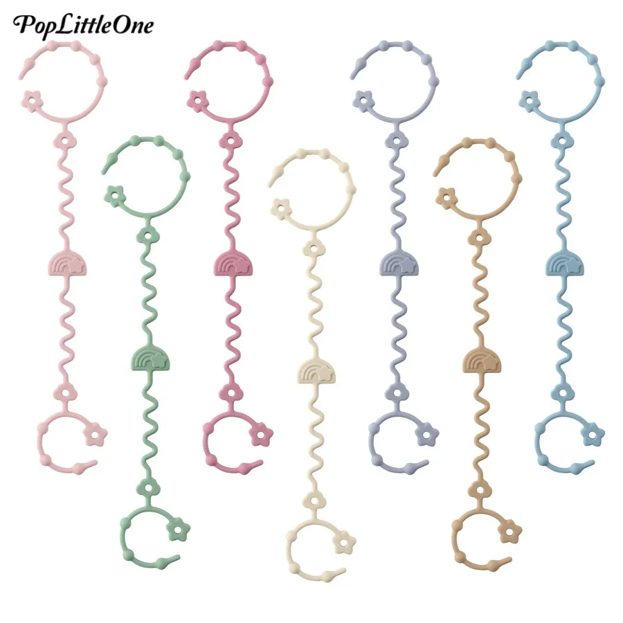 Poplittleone Baby Silicone Pacifier Chain Toy Dummy Clip Nipple Holder Children Stroller Chain Teether Toy Baby Accessories