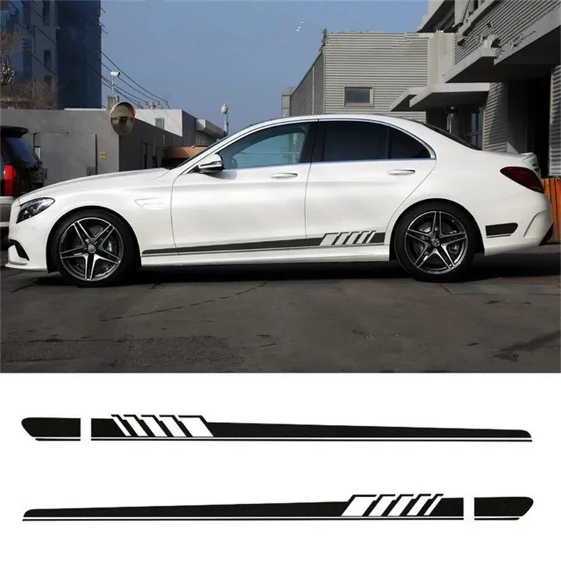

Car Door Sticker For Mercedes Benz AMG VW Audi Renault Ford Toyota Honda DIY Side Stripe Sticker Auto Tuning Racing Body Decals