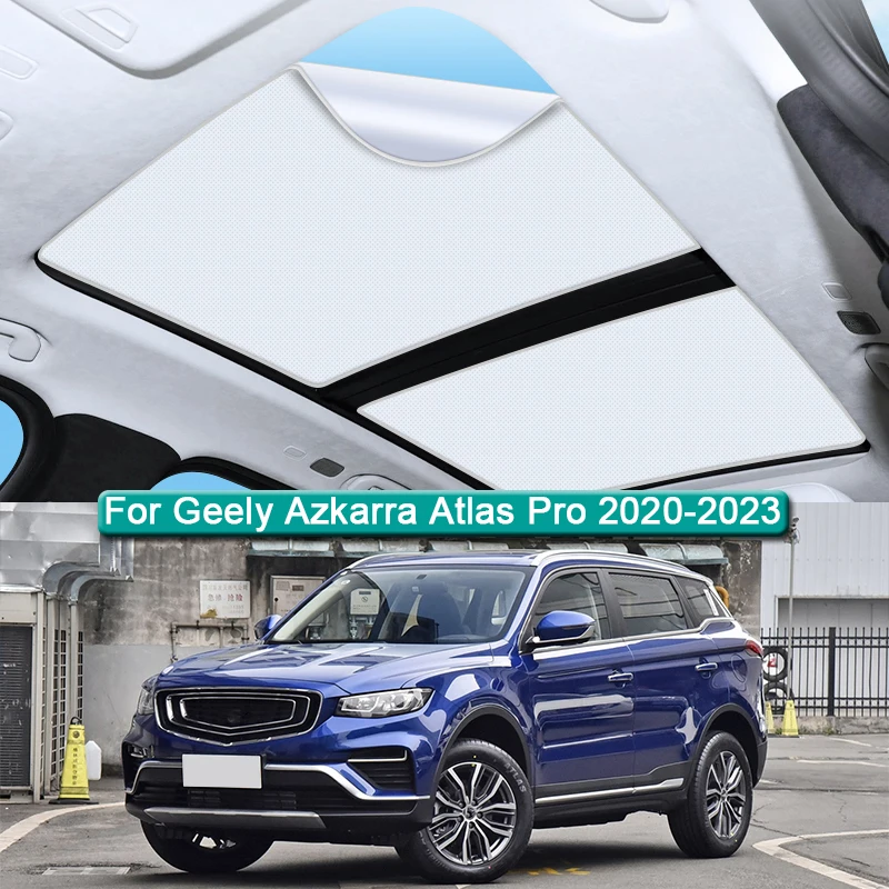 

Car Roof Sunshade For Geely Azkarra Atlas Pro 2020-2022 2023 Electrostatic Adsorption Sunroof Sunshade Skylight Blind Shading