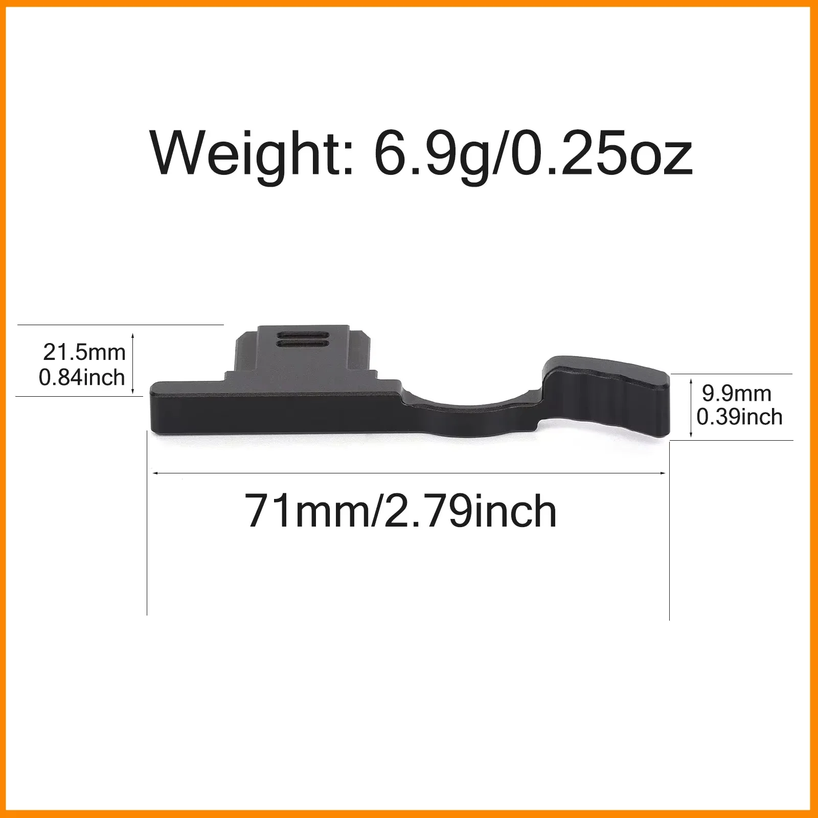 Fittest RX1R3 Thumb-Up Grip for Sony RX1RIII Camera Aluminum Thumb Rest Hot Shoe Secure Lock Ergonomic Design