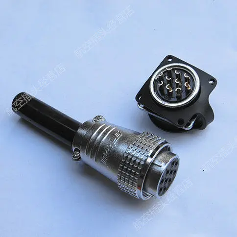 Heavy duty aviation plug socket connector P28 10 core 12 core 14 16 17 19 core square flange