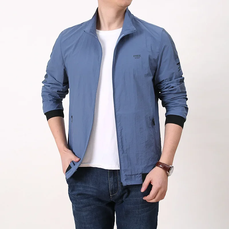 

Men's Casual Fashionable Outdoor Jacket Quick-Drying Breathable Skin Summer Sports Running Jacket for Men