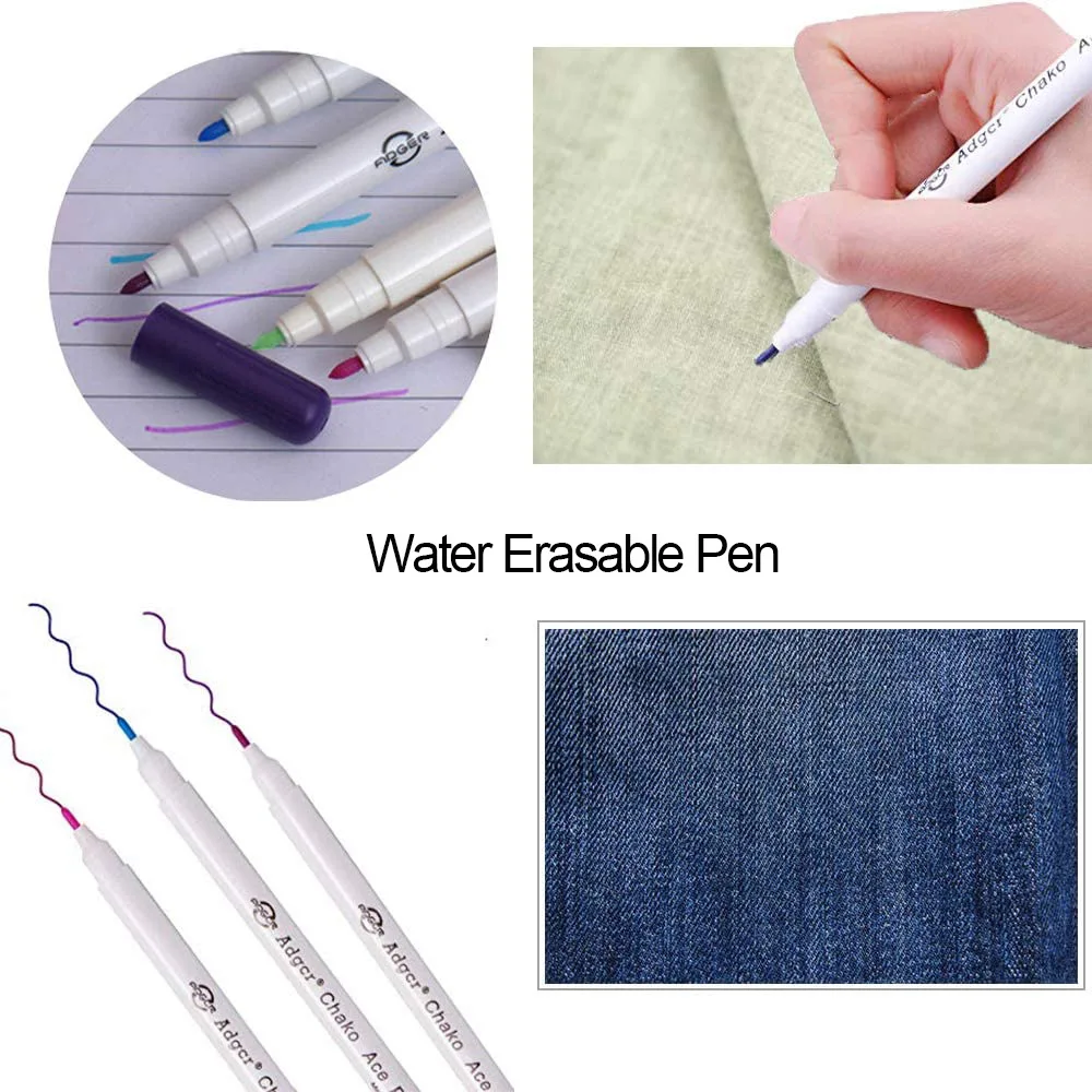 1/3pcs Ink Disappearing Erasable Fabric Marker Pen Cross Stitch Water Erasable Pen Tailor'S Quilting Sewing Tools Dressmaking