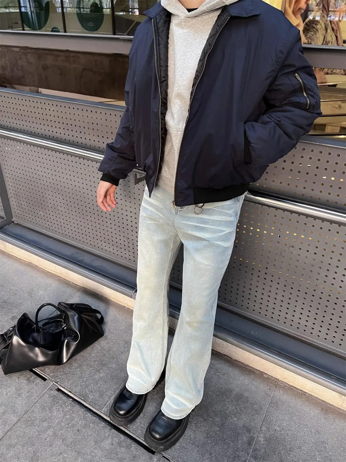 

Bomber Jackets Oversized Streetwear Womens Fall Leather Windproof Snap-Button Removable Plush Quilted Lined OL Adjustable Simple