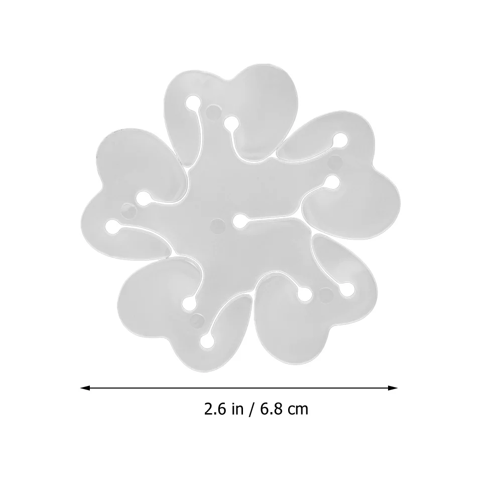 

50pcs Clips Clear Plastic Flower Shape Bulk Arch Holders Table Decoration Wedding Party Christmas Garden