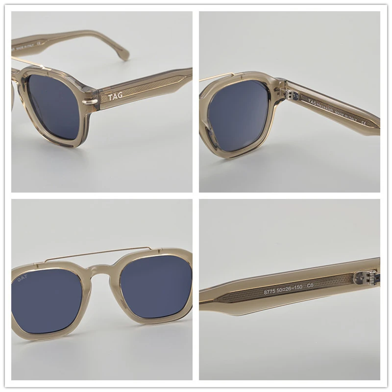 TAG 헤제키아 빈티지 아세테이트 편광 선글라스 남성용 고품질 레트로 디자이너 2025 선글라스 여성용 럭셔리 브랜드 선글라스
