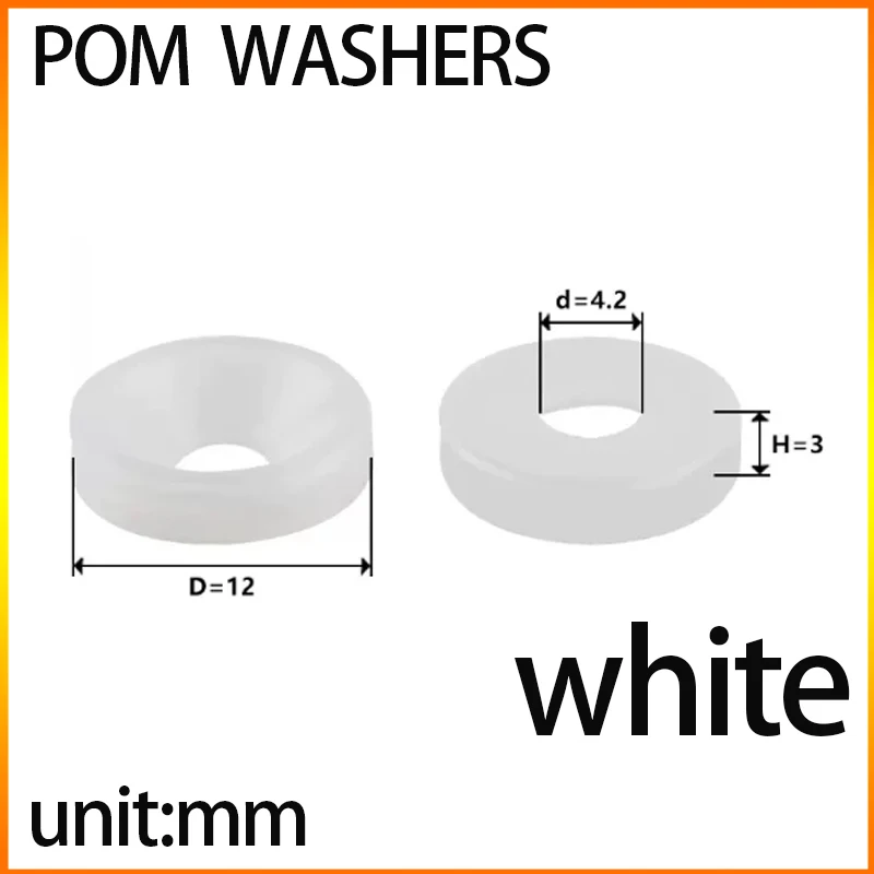 M4 POM Washer Plastic Flat Gasket image 2