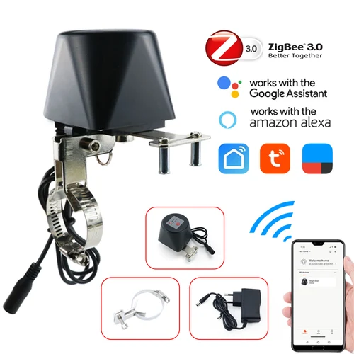 Válvula de Gas inteligente Tuya Zigbee, WIFI, temporizador de apagado de agua para jardín, controlador de riego con asistente de Google Alexa SmartLife