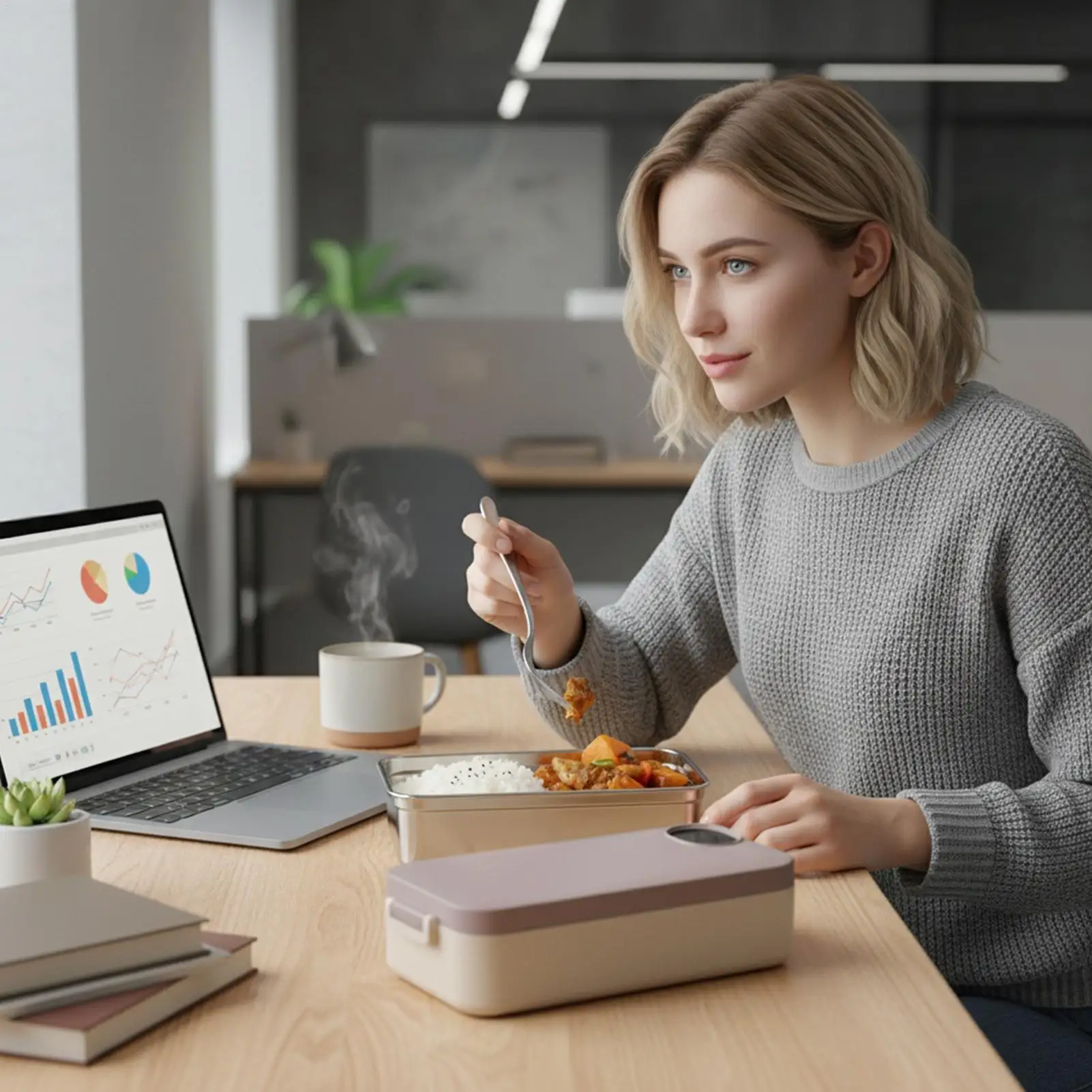 

Heating Lunch Box Rechargeable Portable Warmer Portable Electric Lunch Box With Stainless Steel Container For Kids Boys Girls