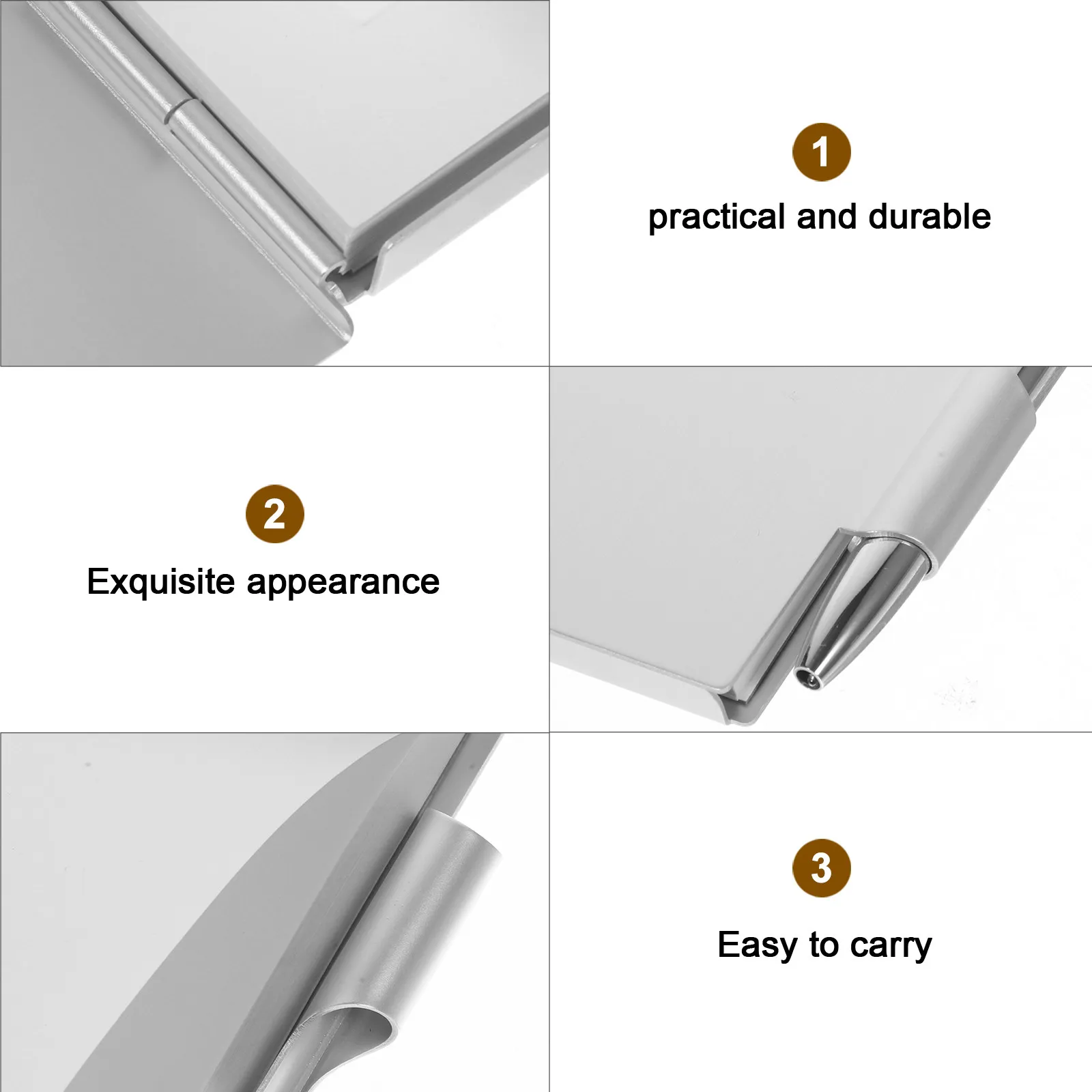 Metal Pocket Notebook Mini Notepad Small Note Case Pen Compact Portable Memo Pads Office School Supplies to Do List Writing Pads