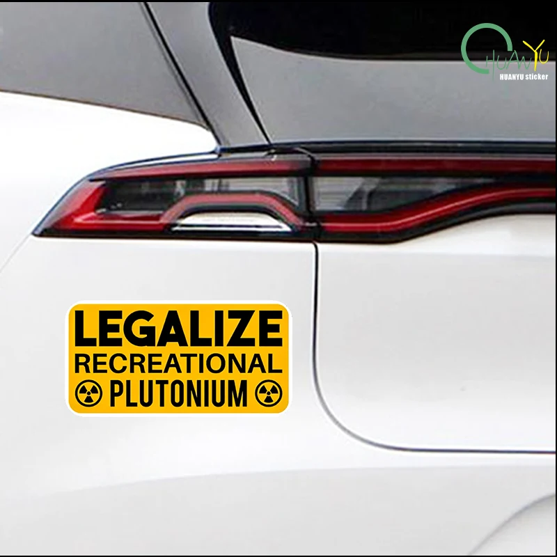 Autocollant de dessin animé mignon pour enfants, autocollant décoratif en PVC pour voiture et moto, Legalize Recreational Plutonium