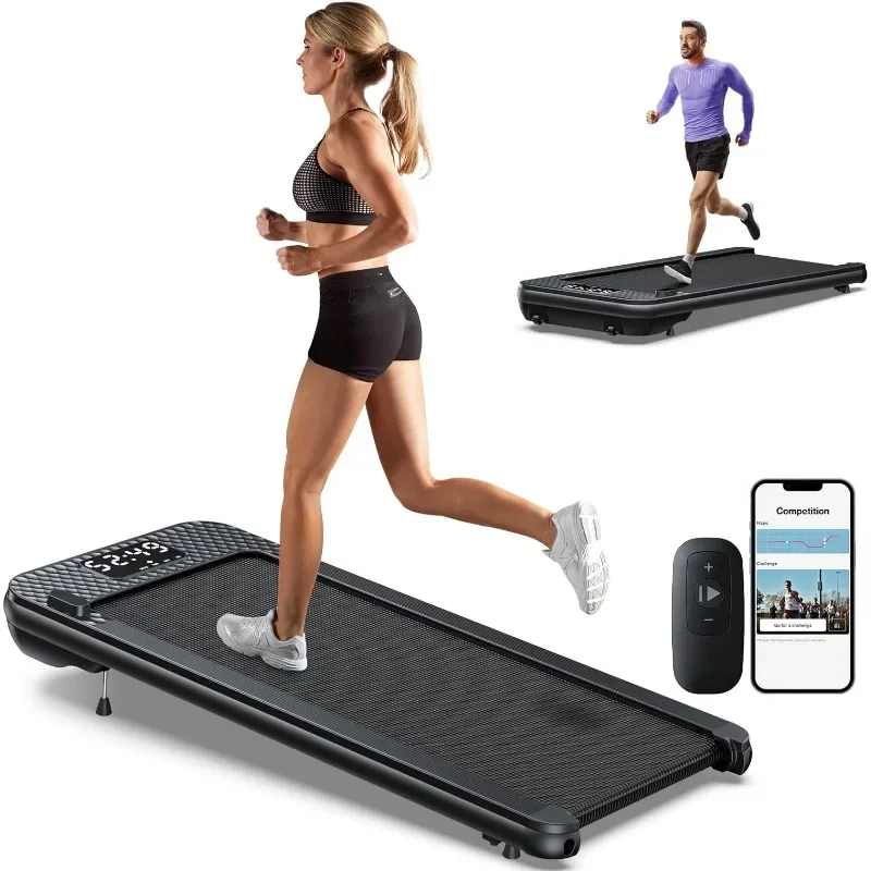 3.0HP Peak Walking Pad Treadmill, 320+ LB Capacity Walking Pad with 8% Incline, Voice Controlled Under Desk Treadmill