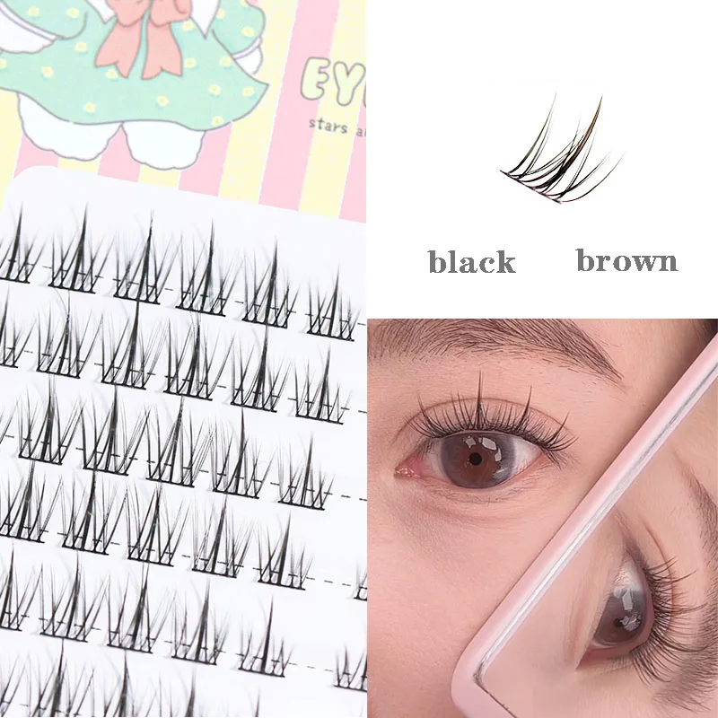 Segmented Fashion Sunflower False Eyelashes Natural Simulation Fairy Cos Mink Eyelashes Extension Diy Makeup Eye Lashes