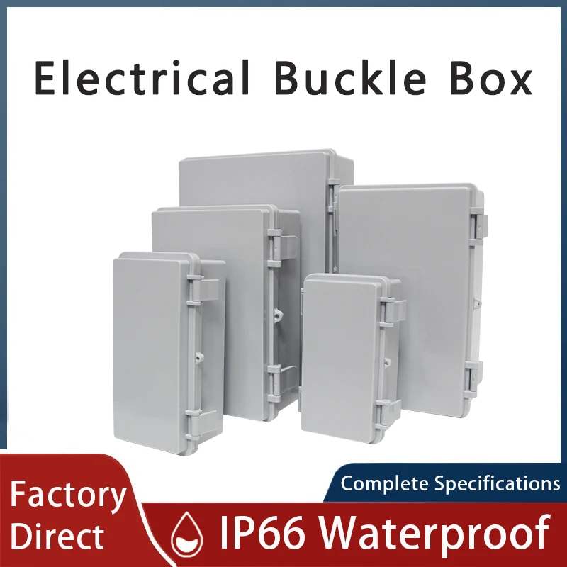 

IP66 Gray/Transparent Cover Electrical Junction Box ABS Hinged Plastic Enclosure Waterproof Outdoor Box Power Distribution Box