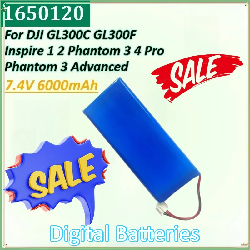 

1650120 7.4V 6000mAh Battery for DJI GL300F GL300C Inspire 1 2 Phantom 3 4 Pro Phantom 3 Advanced Remote Controller Batteries