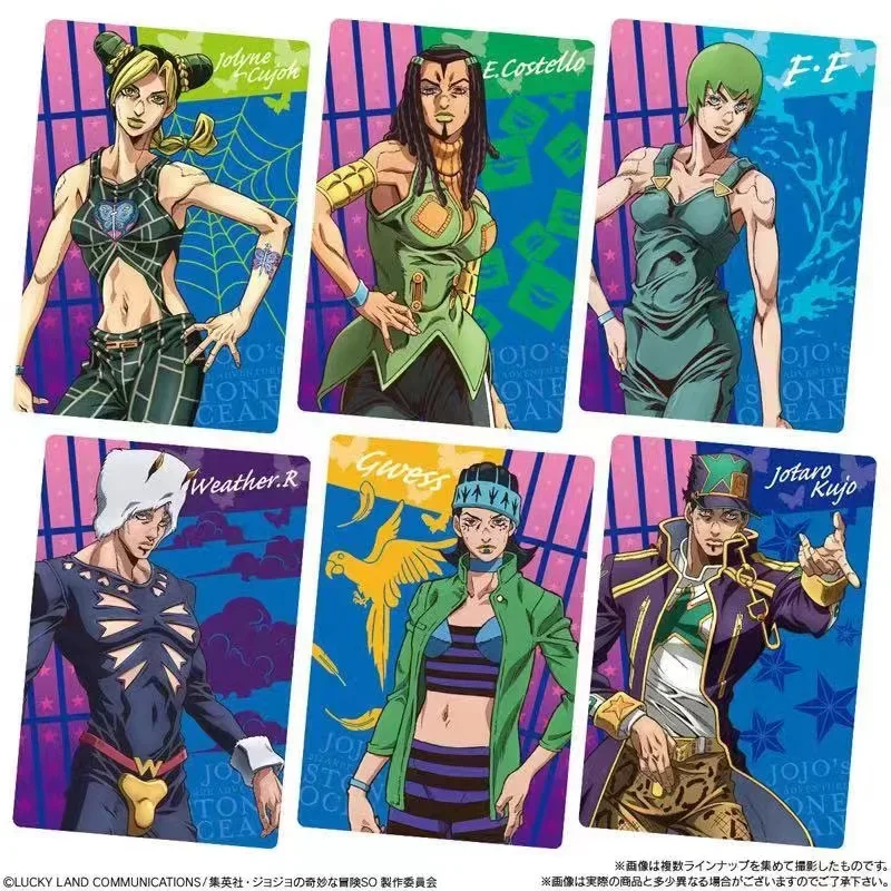 

Genuine Model JoJo’s Bizarre Adventure Stone Ocean Character Card Anime Peripheral Collection Cards