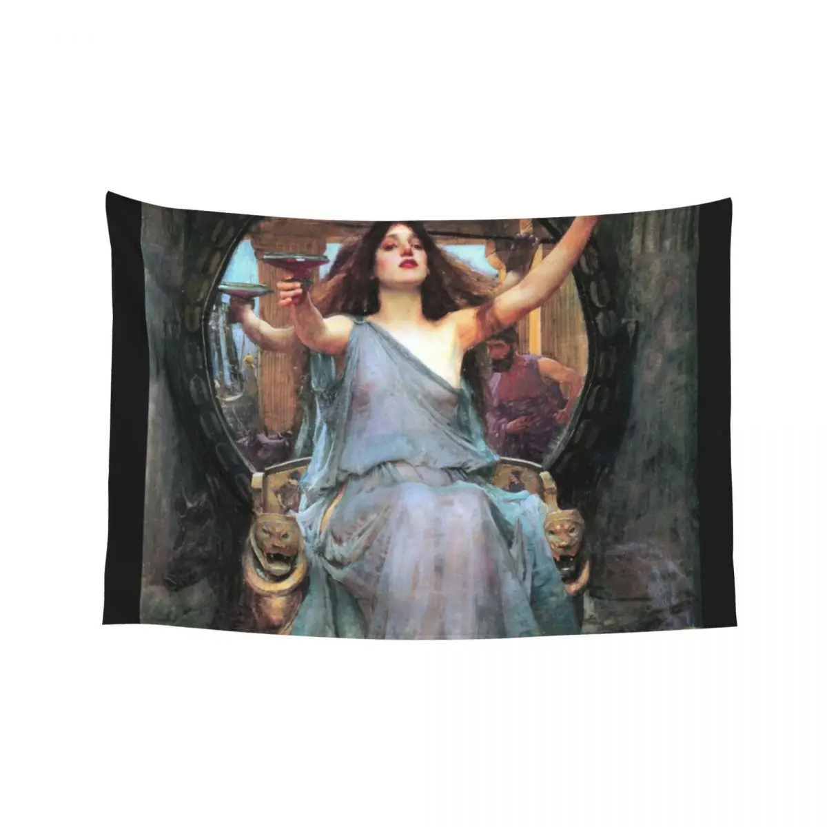 

Circe offering the cup to Odysseus - John William Waterhouse Tapestry Wall Decoration Custom Nordic Home Decor Tapestry