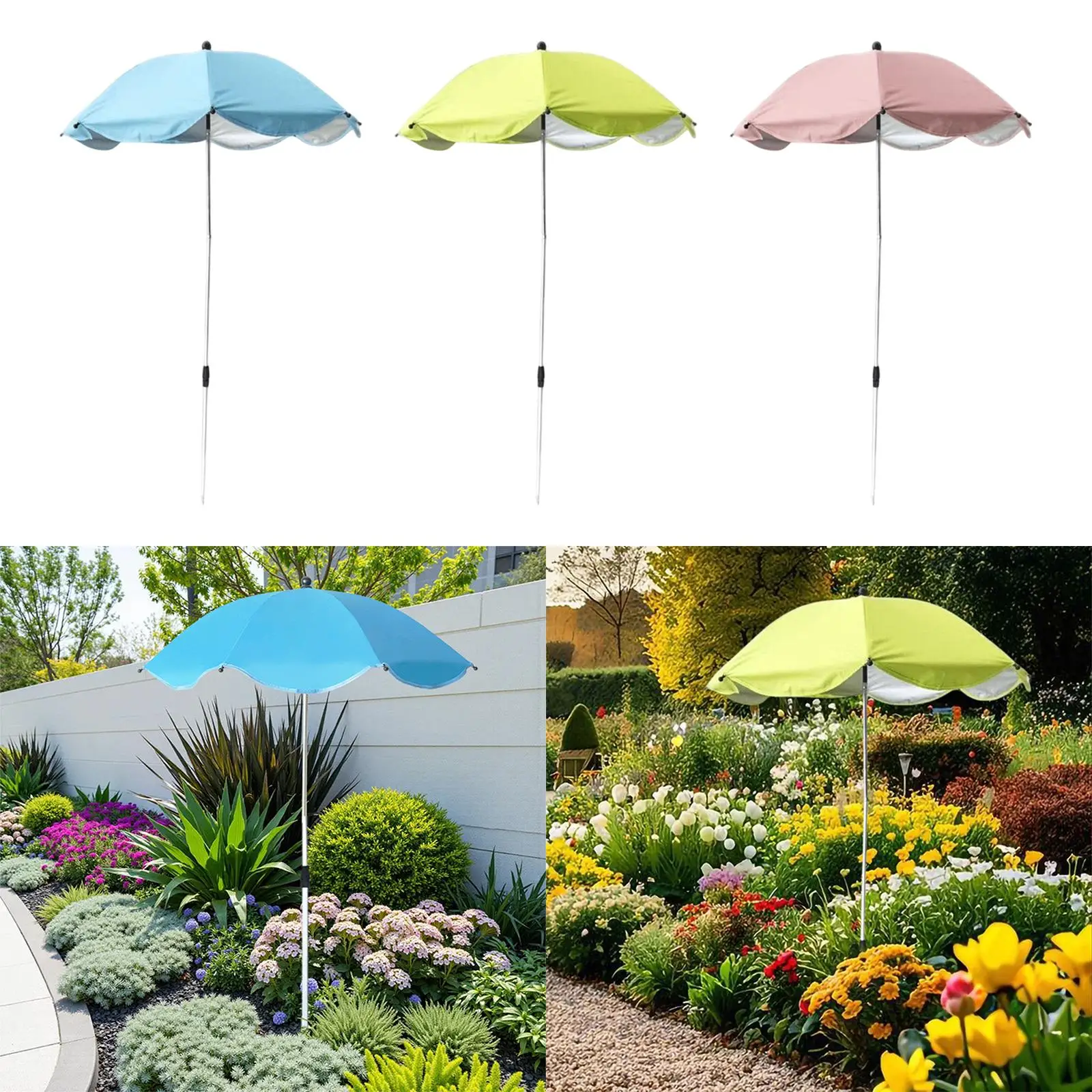 Outdoor Plant Umbrella Shade Umbrella Multipurpose Reusable, Protection, Plant Shade Cover, for Planters Pot Outdoor Garden