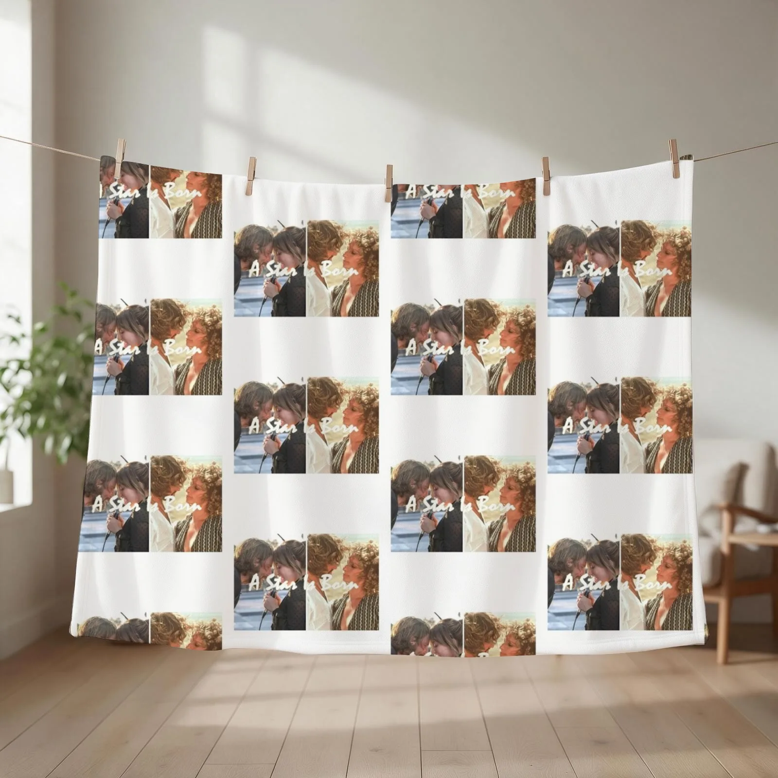 A STAR IS BORN - BARBRA STREISAND Throw Blanket couch cozy soft plush fuzzy picnic outdoor blanket