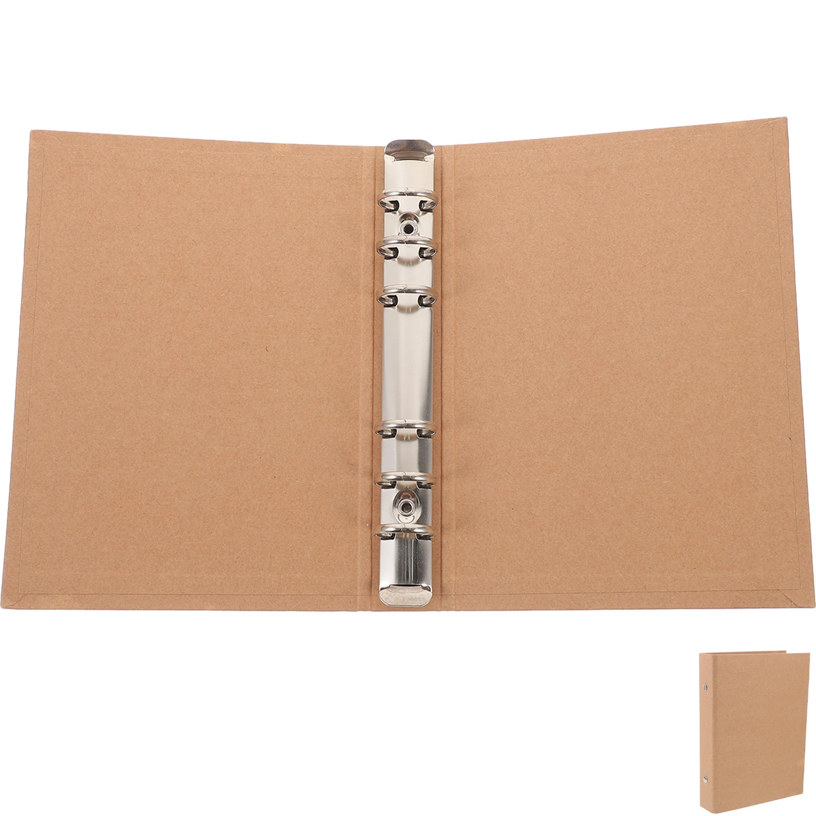 

1pc A6 Kraft Paper Binder Cover Retro Loose Leaf Notebook Shell Journal Binder For Planner Scrapbook Document