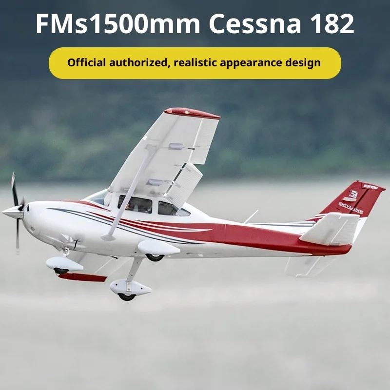 

Новый продукт Fms Модель 1500 мм Sessna 182, сборка настоящего самолета, электрическая модель с дистанционным управлением, самолет с фиксированным крылом, подарок