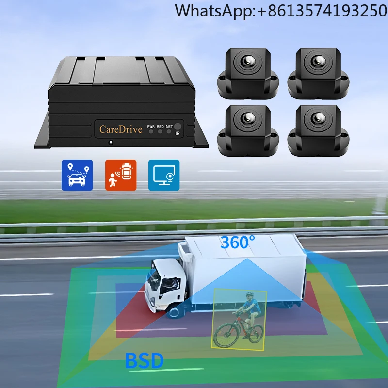 

CareDrive MR910-360B Ai Mobile Dvr 4BSD Camera Vehicle Recorder 360 Bird's Eye View Monitoring 4G Wifi Fleet Car Black Box