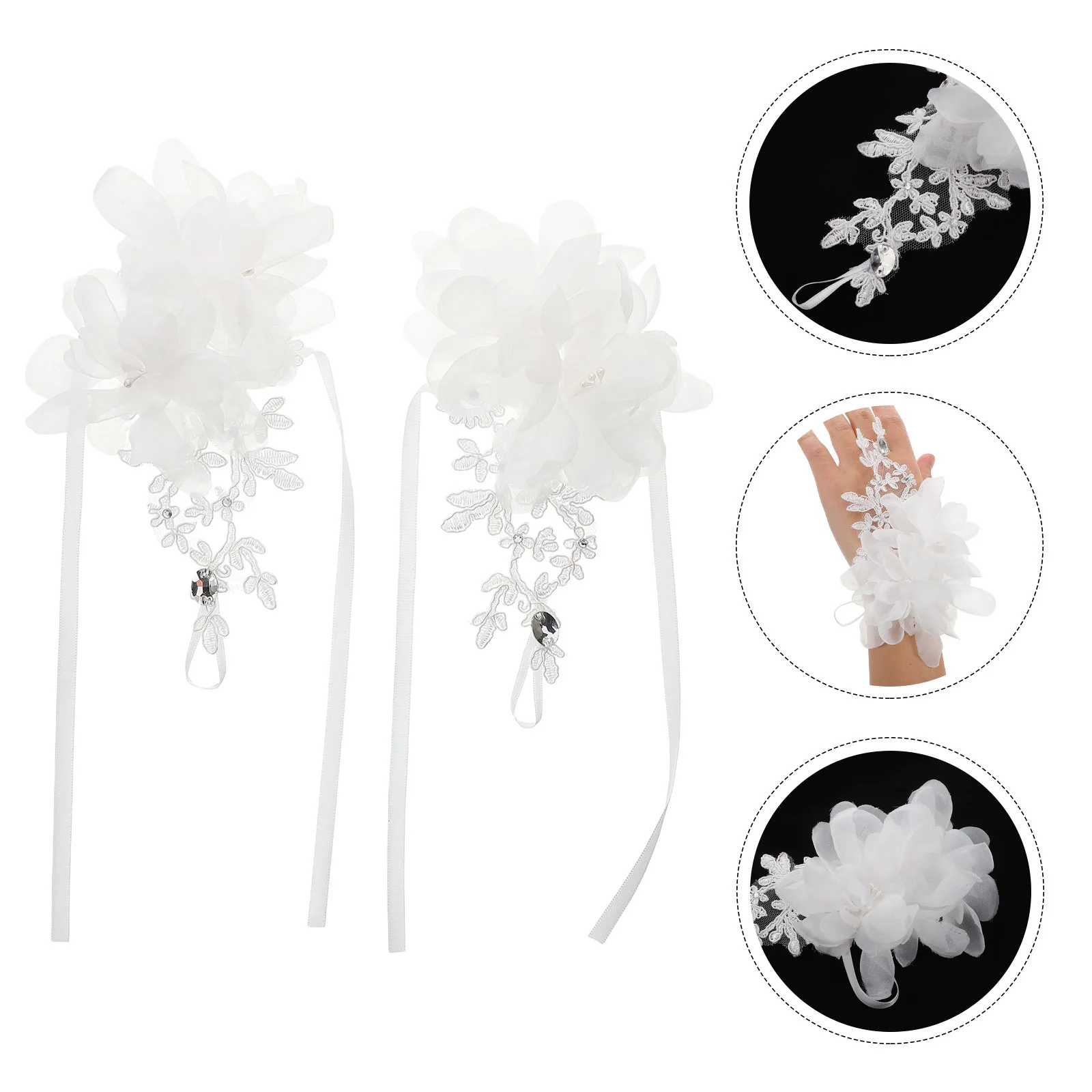 

1Pair Bridal Lace Wedding Gloves Short Elegant Design Soft for Bride Vintage Fashion Statement Evening Party