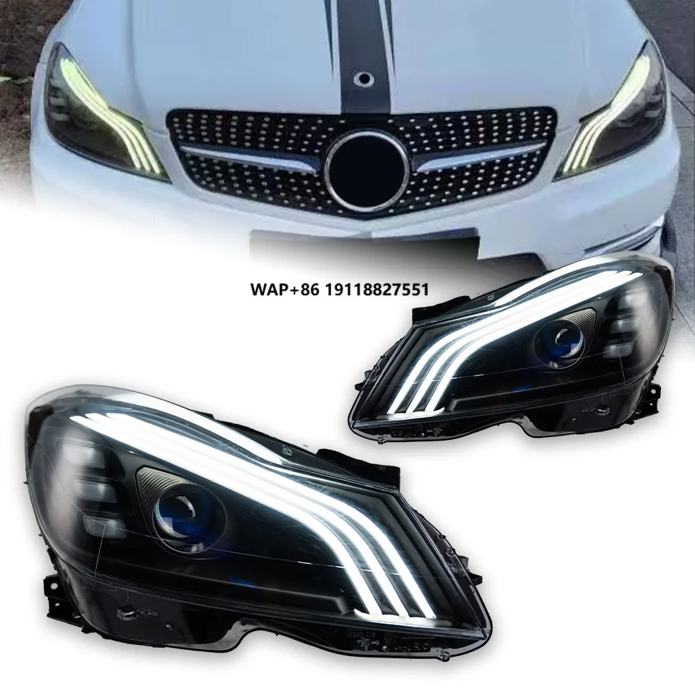 

Car Lights for Benz W204 LED Headlight Projector Lens 2011-2014 C180 C200 Dynamic Signal Head Lamp Drl Automotive Accessories
