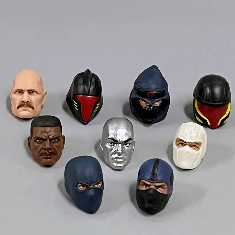 Cabeza para Cobra Trooper Figura de acción de la serie clasificada G.I.Joe de 6" - Cabeza suelta esculpida pieza de repuesto barata