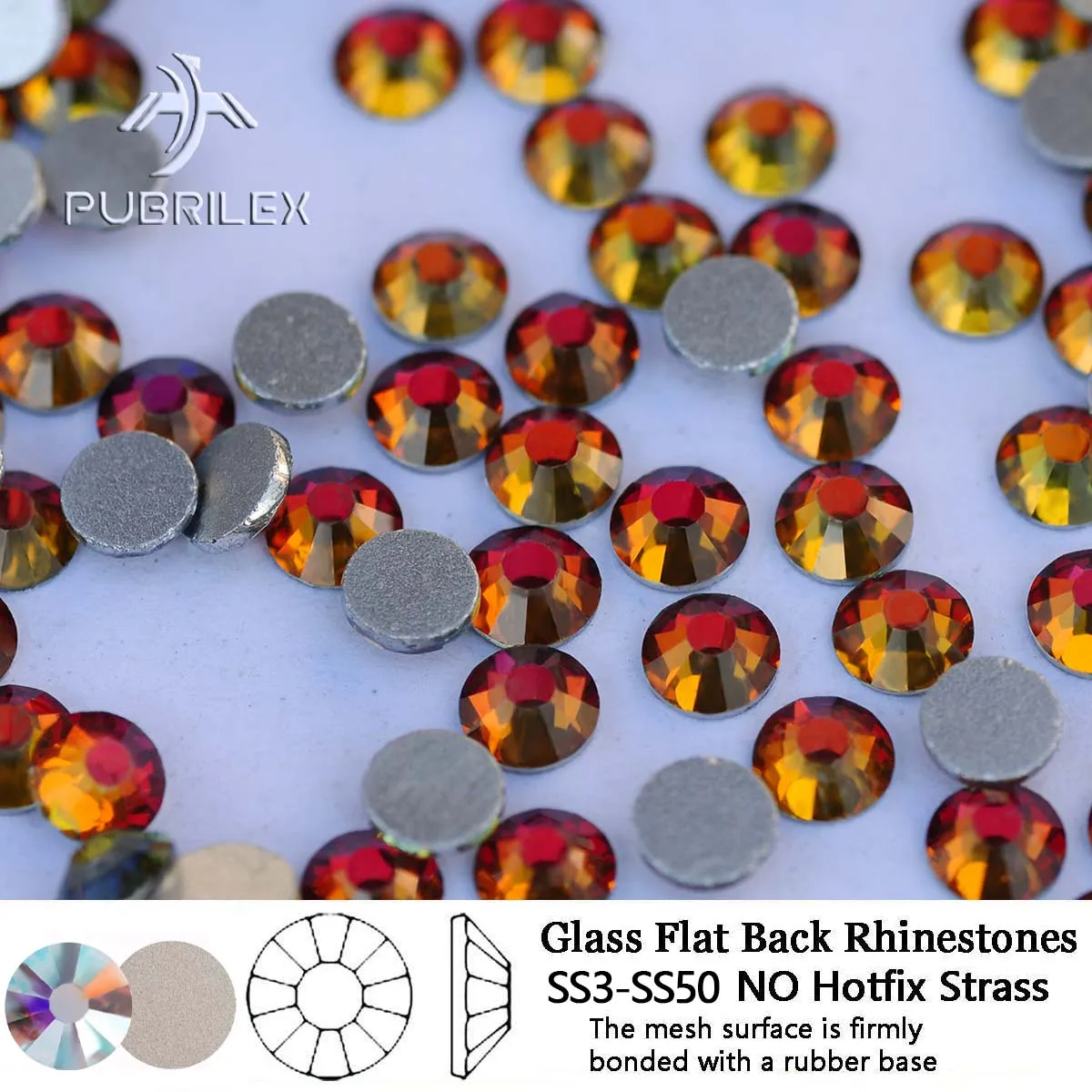 Red Volcano Color DMC NO Iron On Rhinestones NON Hotfix Crystal Rhinestones Strass for Nail Art Fabric Garment stones