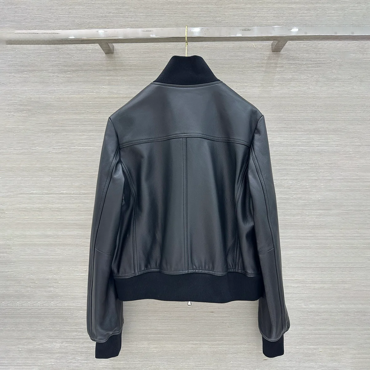 2026 high-quality women's baseball collar short PU pilot jacket--hb807
