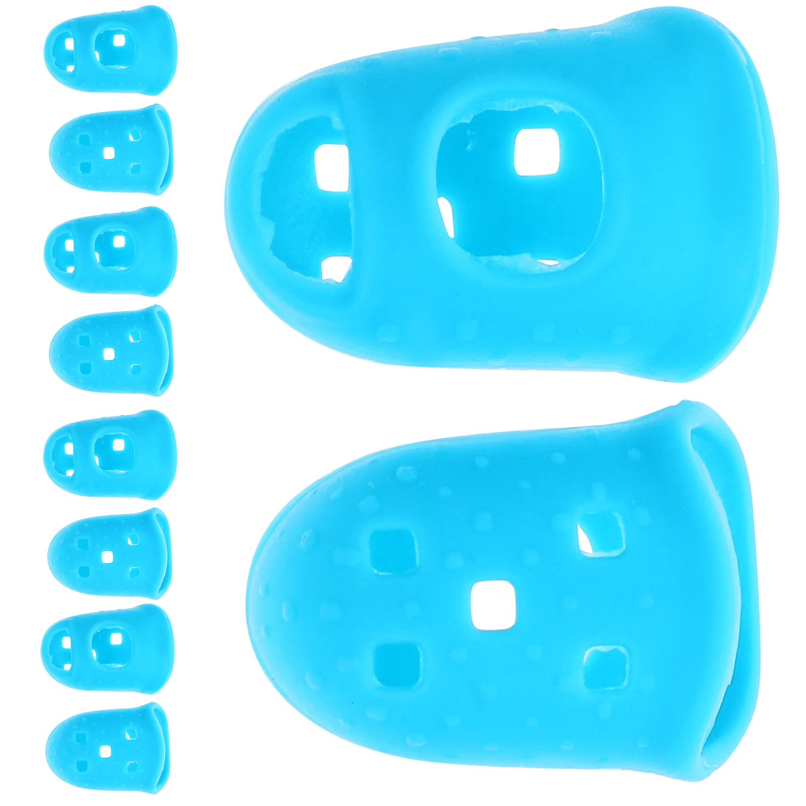 10Pcs Durable Guitar Fingertip Protectors Silicone Finger Guards for Ukulele Beginner Size XS guitar finger protectors