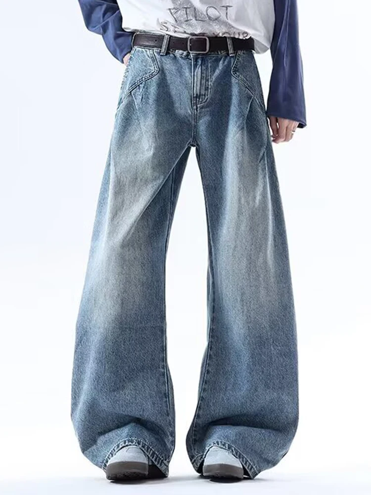

Y2K American Retro Wide Leg Jeans Women High Waisted Loose Fit Slimming Straight Pants Summer Casual