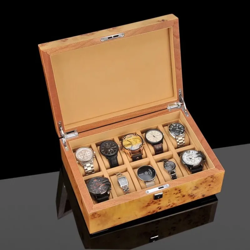 Multiple Watch Positions Storage Box Mechanical Watches Organizer Cases Wrist Watch Collection Case Retro Watches Display Boxes