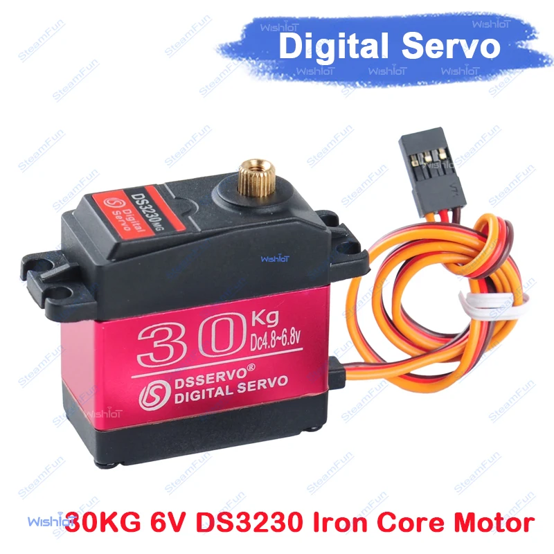 

DS3230 30kg Torque Digital Servo Motor 180 270 Degree Metal Gear Large Torque 25T Servo Arm RC Car Robot DIY Toy Part