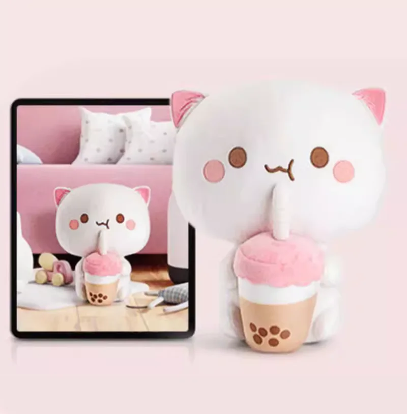 Knuffels 30 cm Perzik Kat Mitao Kat Gevulde Plushie Pop Schattige Dieren Gevulde Kussen Home Decor Kinderen Speelgoed meisje Verjaardagscadeau