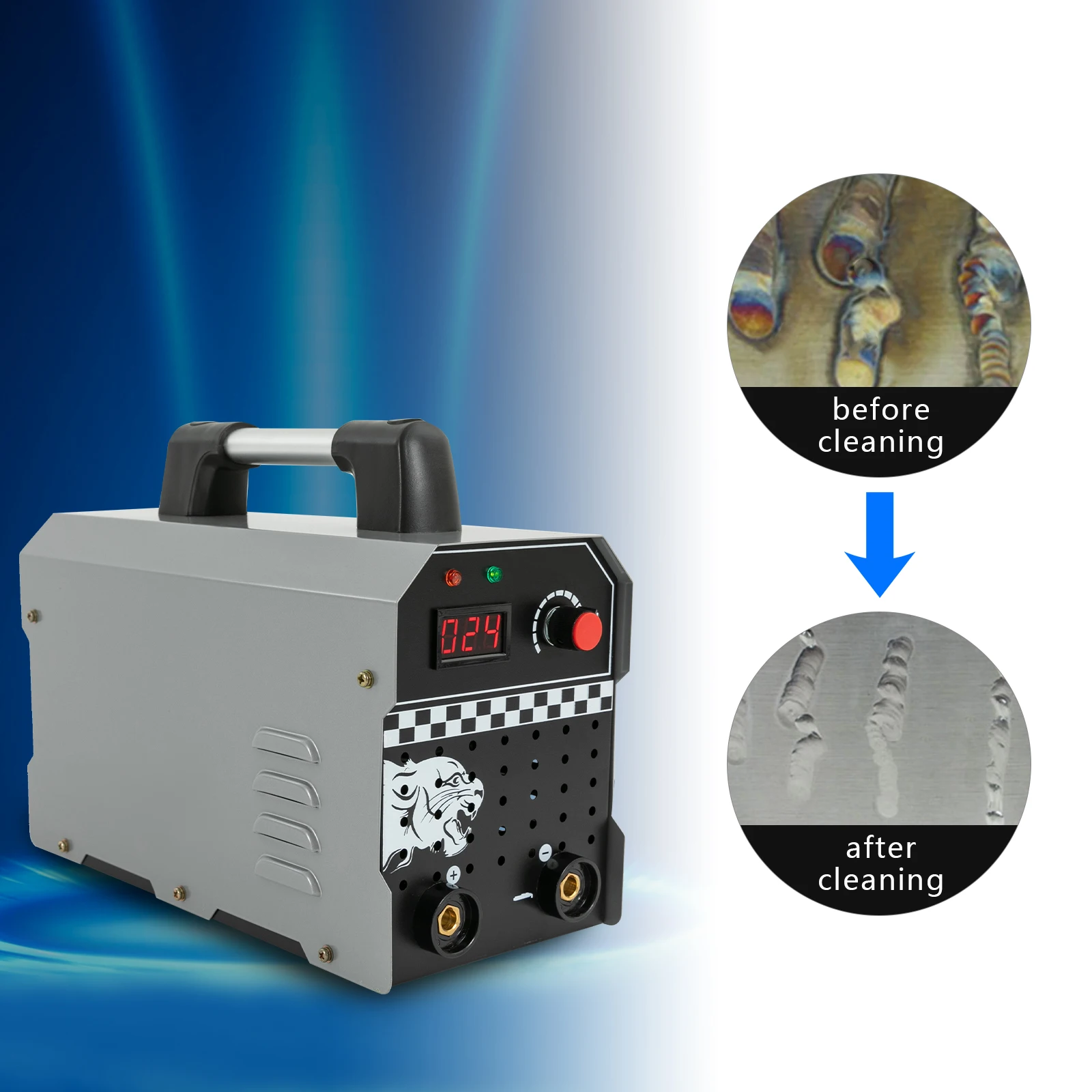 

Инструмент для очистки сварных швов MIG мощностью 1000 Вт, профессиональная антиокислительная медная головка с силовой трубкой IGBT для обработки металлических поверхностей