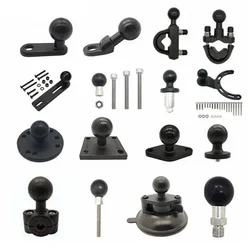 With 1 Inch Ball Head Adapter Holder M8 screw Motorcycle Handlebar Brake Clutch Control Base Combo U Bolt Mount for Gopro Camera