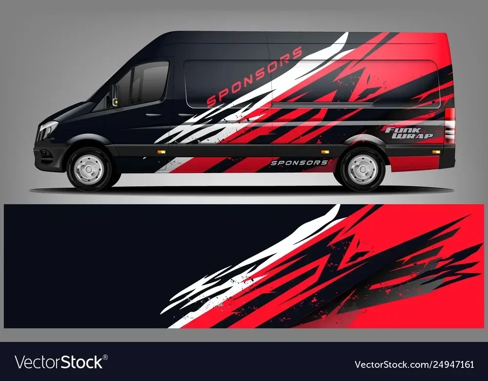 Customized Car Graphic Decal Full Body Racing Vinyl Wrap Car Wrap Sticker Decorative Car Decal 2Pcs Length 400cm Width 58cm