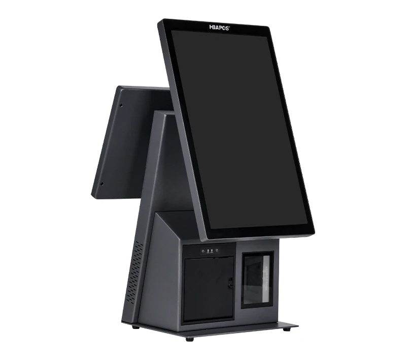 ATV&UTV15.6inch+11.6inch Dual Screen Touch POS System Window All-in-one Machine, Integrated Printer and Scanning Module Cash Reg