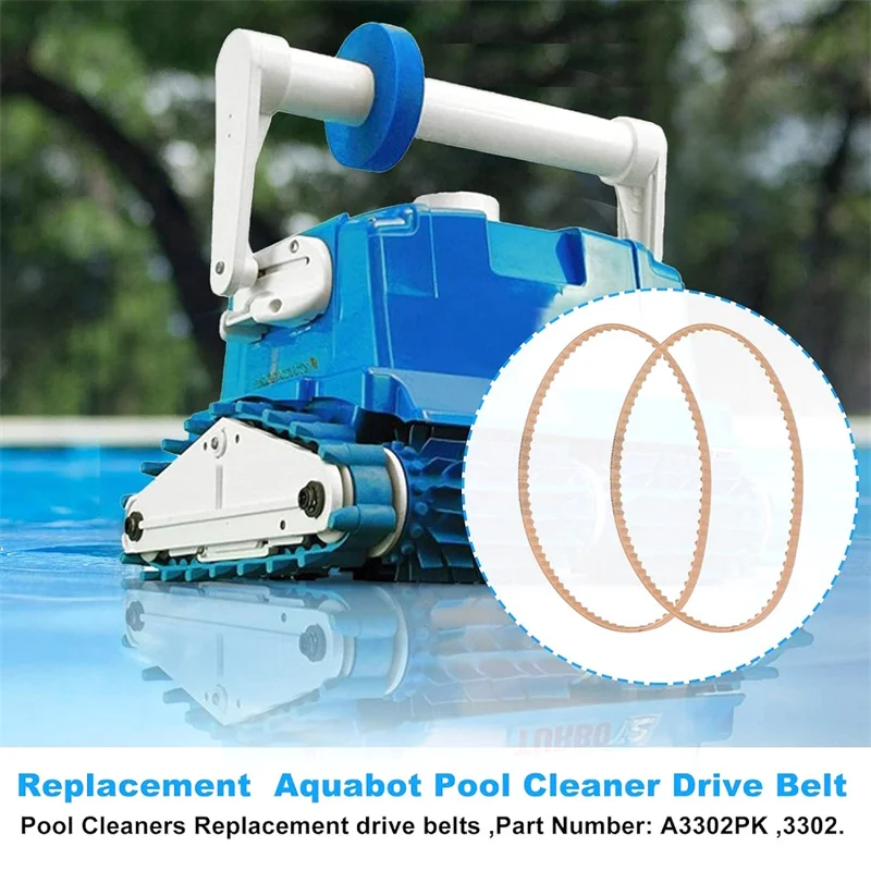 2Pcs A3302PK Pool Cleaner Robot Belt For Aquabot Pool Cleaner Robot 3302 Aquabot Parts Drive Belts 80 Teeth Drive Belt