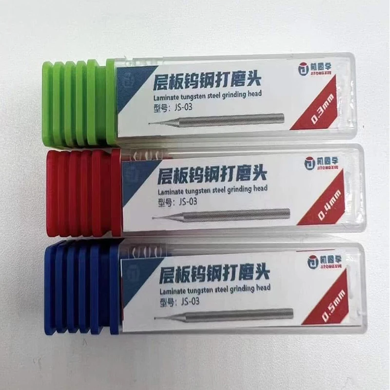 

JTX 0.3/0.4/0.5mm JS-03 Tungsten Steel Grinding Tip Solder Joints Polishing Tool For iPhone Android Motherboard Repair