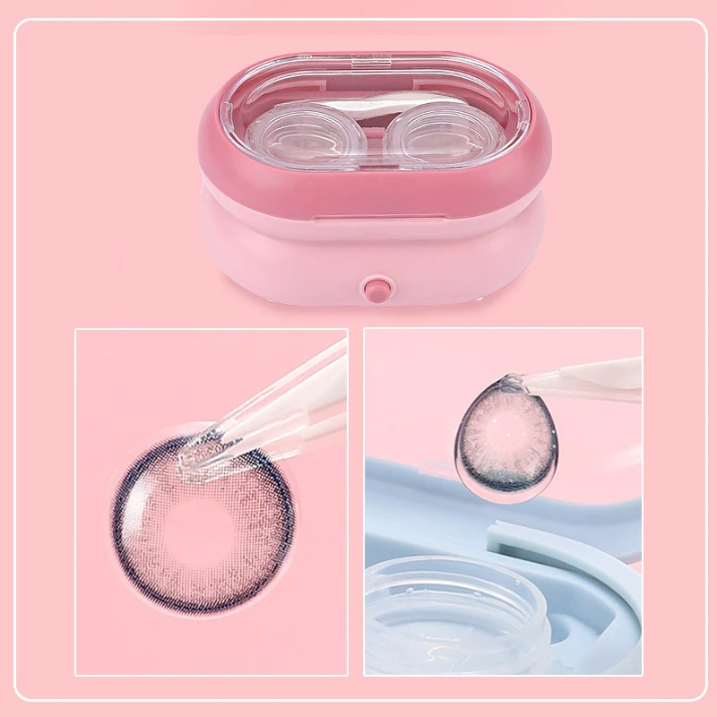 Contact Lens Ultrasonic Cleaning Machine Remove Tear Protein Beauty Pupil Storage Cleaning Container Travel Portable Cleaner