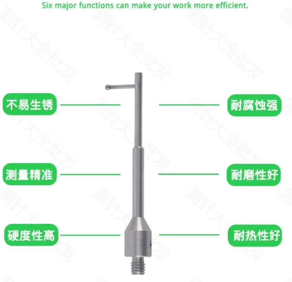M4 thread L-shaped contact pin stainless steel rod ruby steel ball head high-precision CMM CNC measuring probe