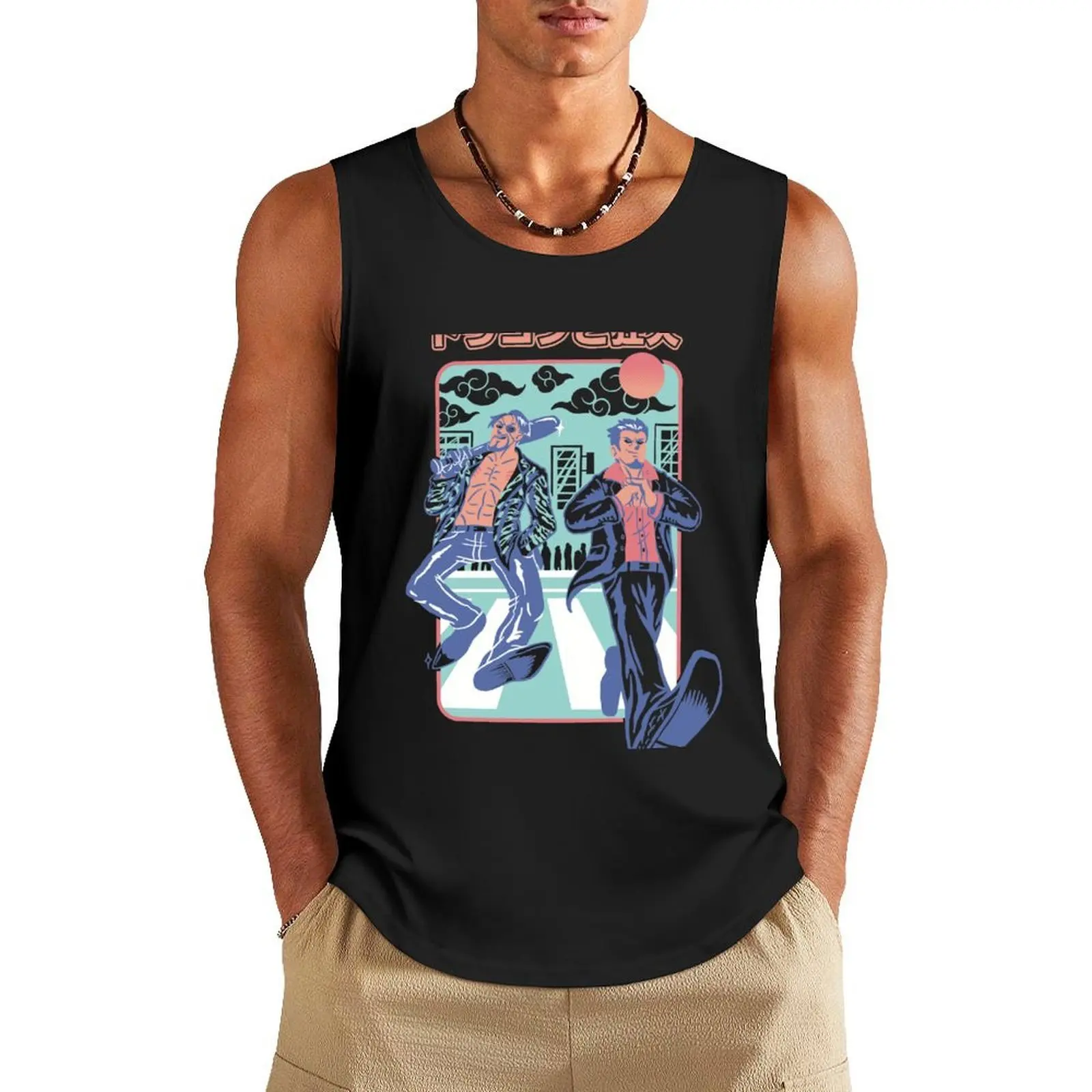 

Dragon & Mad Dog v2 Tank Top cotton t-shirts man Men's summer vest sports t-shirts for men singlets for men