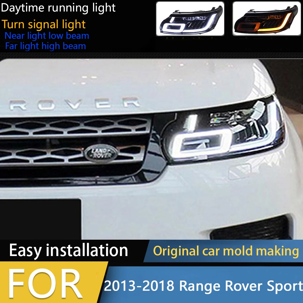 

Car Lights for Range Rover Sport LED Headlight Projector Lens 2013-2018 L494 Head Lamp DRL Dynamic Signal Auto Accessories