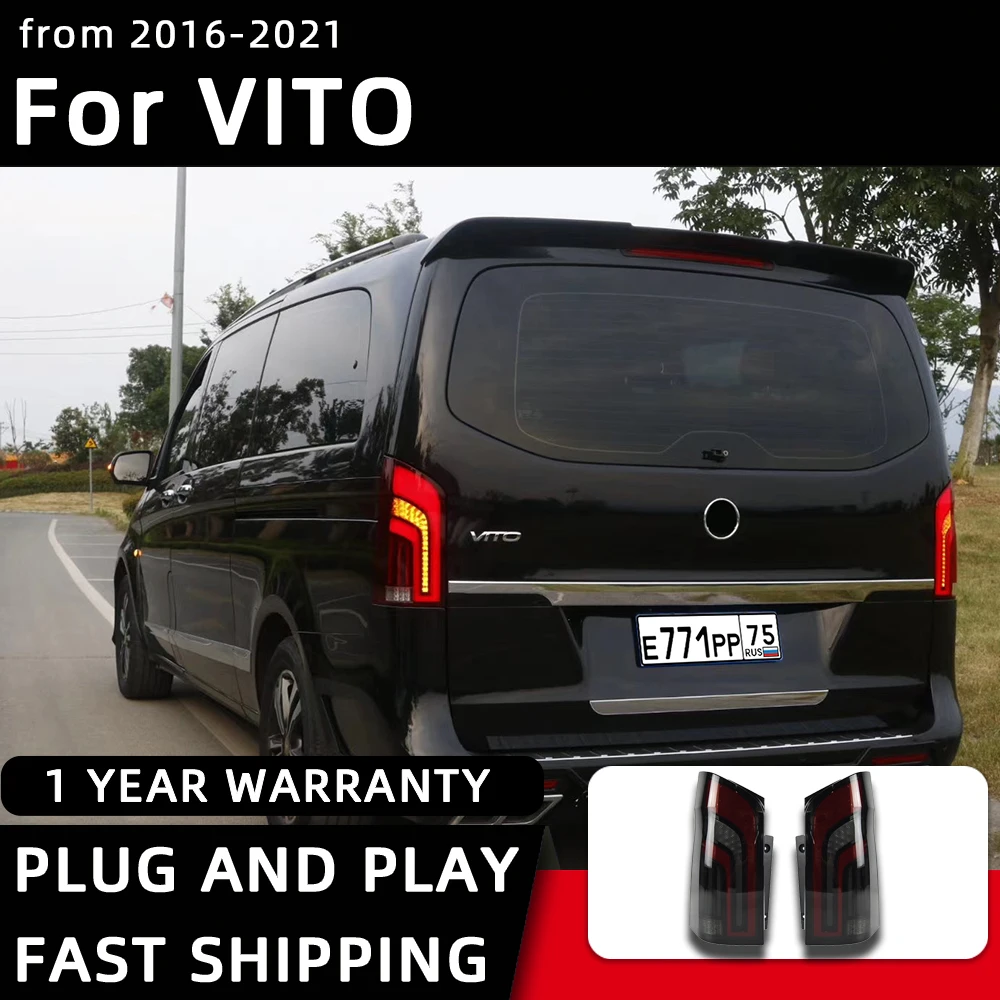 Taillight For Benz VITO LED Taillights 2016-2021 V250 V260 V260L Tail Lamp Car Styling DRL Signal Projector Lens Auto Accessorie