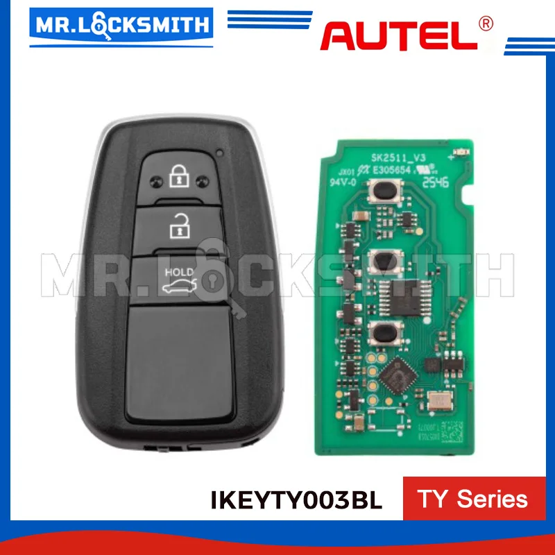 2026 Newest Autel IKEYTY003BL Universal Smart Remote Key For Toyota 8A 4D Type For KM100 IM508 IM608