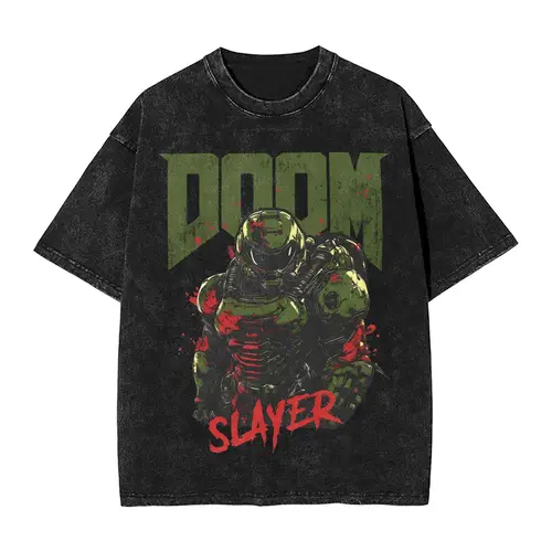 Camiseta DOOMS SLAYERS para la playa, camisetas impresionantes de edades oscuras, camiseta informal Harajuku para hombres, camisetas de manga corta personalizadas DIY