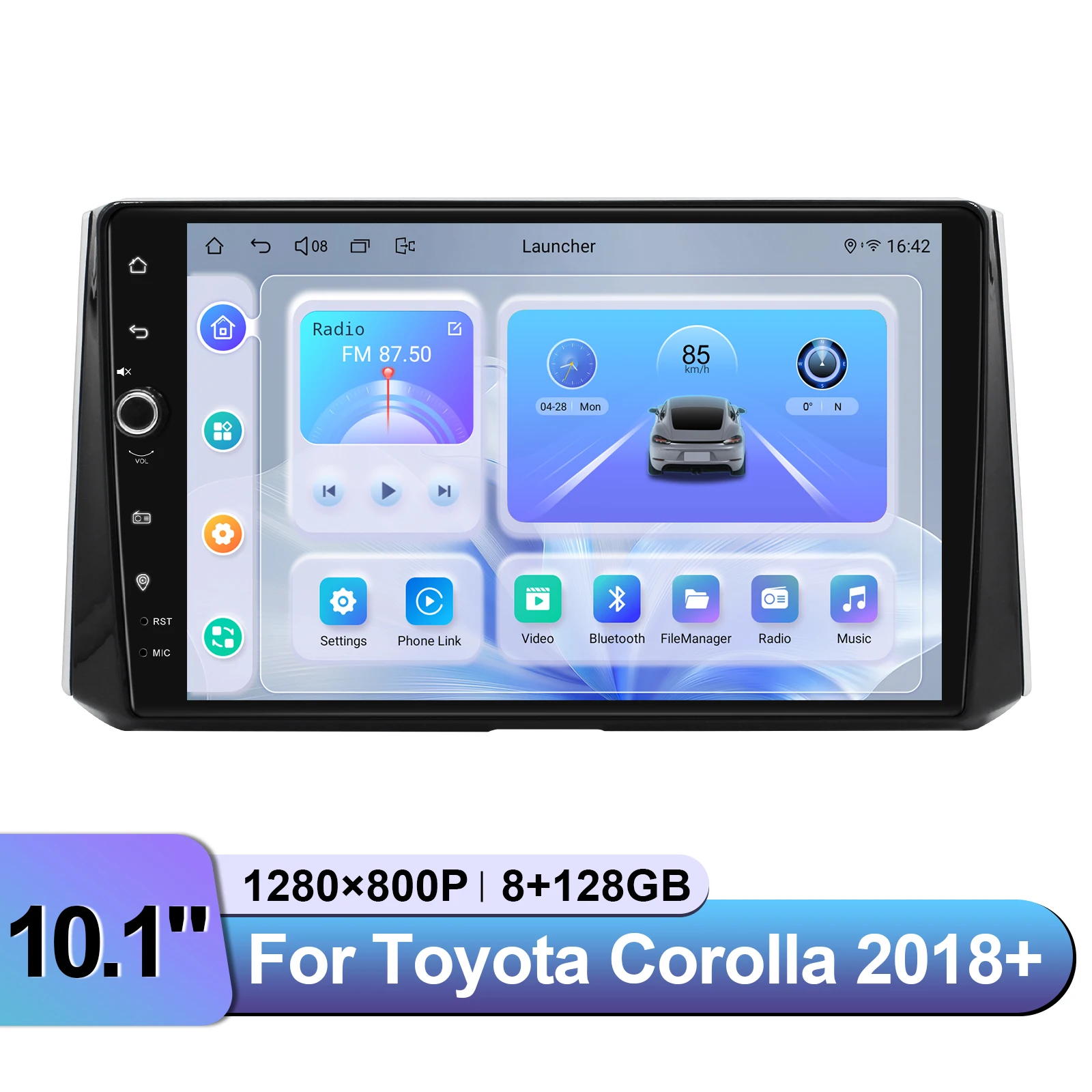 JOYING 10.1 بوصة Carplay نظام ستيريو الوسائط المتعددة للسيارات أندرويد لتويوتا كورولا 2018 + يبقى OEM التحكم في توصيل الكاميرا والتشغيل #2